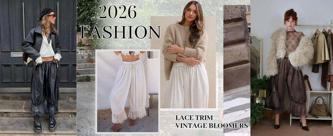 The Elara Vintage Lace Bloomer Pants