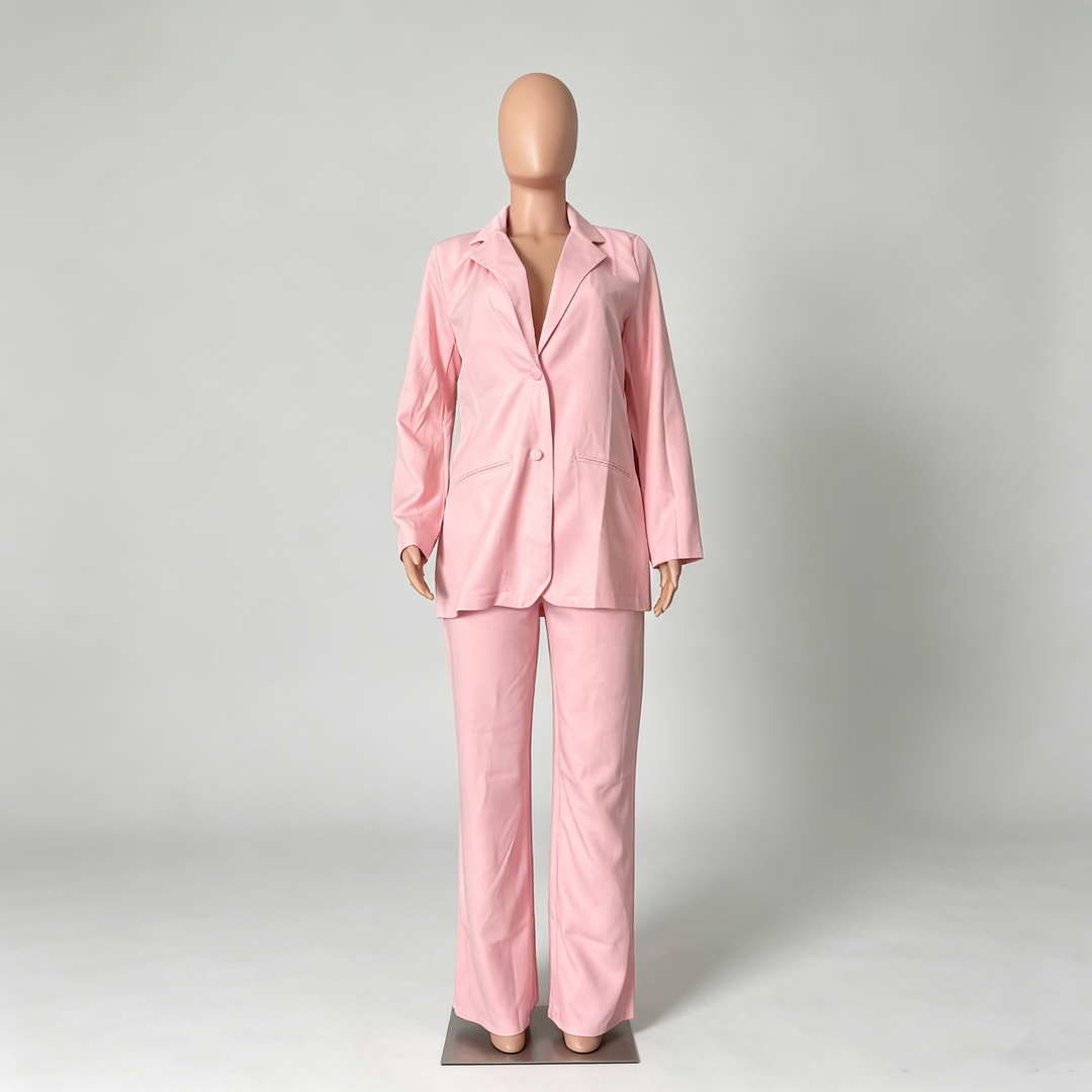 The Elara Tailored Blazer Wide-Leg Set