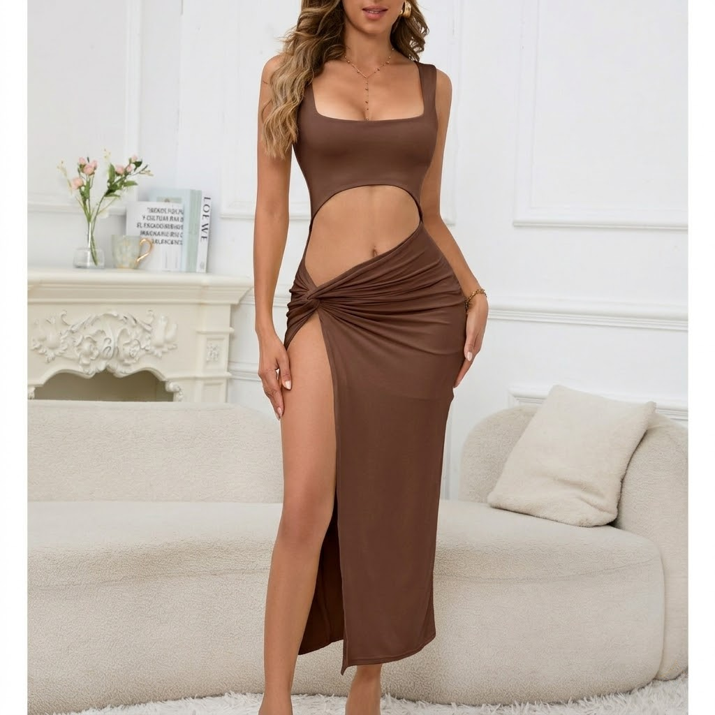 The Elara Summer Muse Slit Maxi