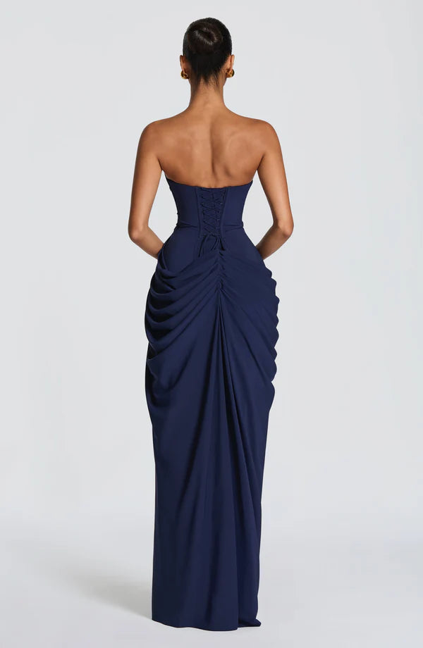 The Elara Strapless Evening Dress