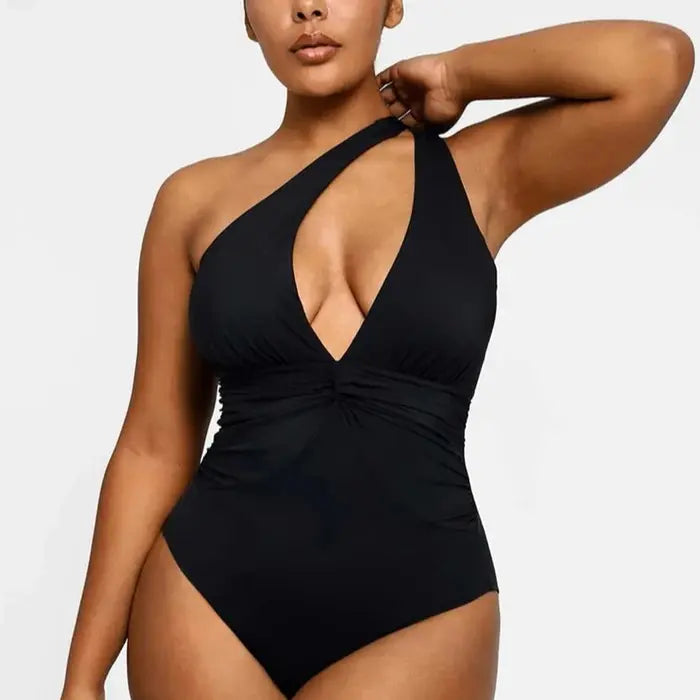 The Elara Tummy Control Ruched Cutout Swimsuit