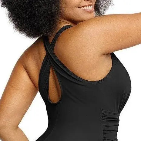 The Elara Tummy Control Ruched Cutout Swimsuit