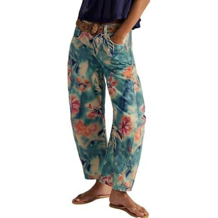 The Elara Y2K Printed Loose Straight Jeans