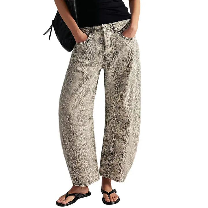 The Elara Y2K Printed Loose Straight Jeans