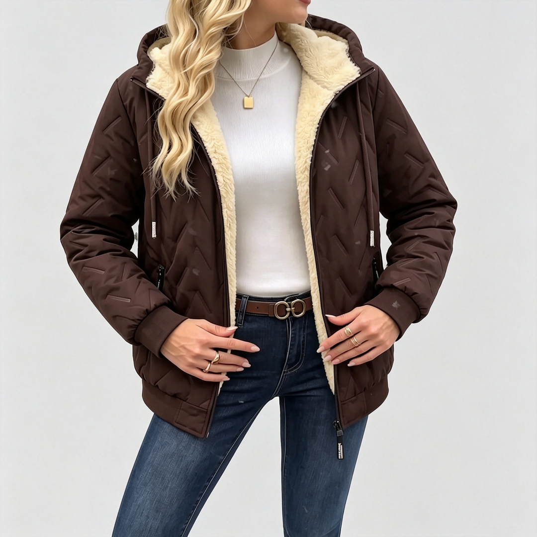 The Elara Alpine Sherpa-Lined Hooded Jacket