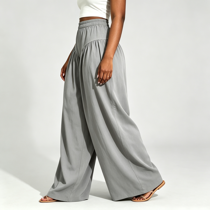 The Elara Cloud Drape Wide-Leg Pants