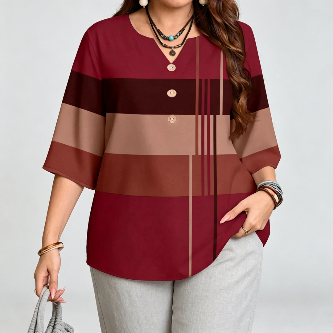 The Elara Colorblock Stripe Relaxed Top