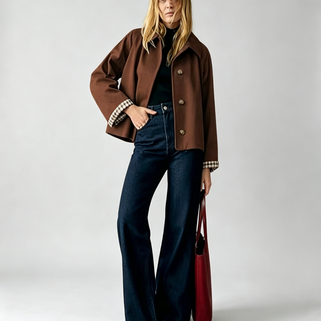 The Elara Cropped Trench Jacket
