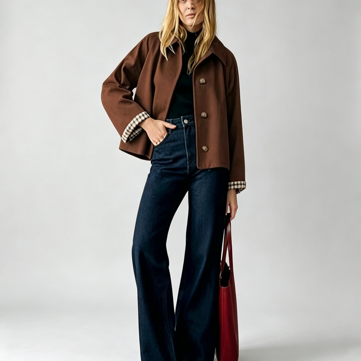 The Elara Cropped Trench Jacket