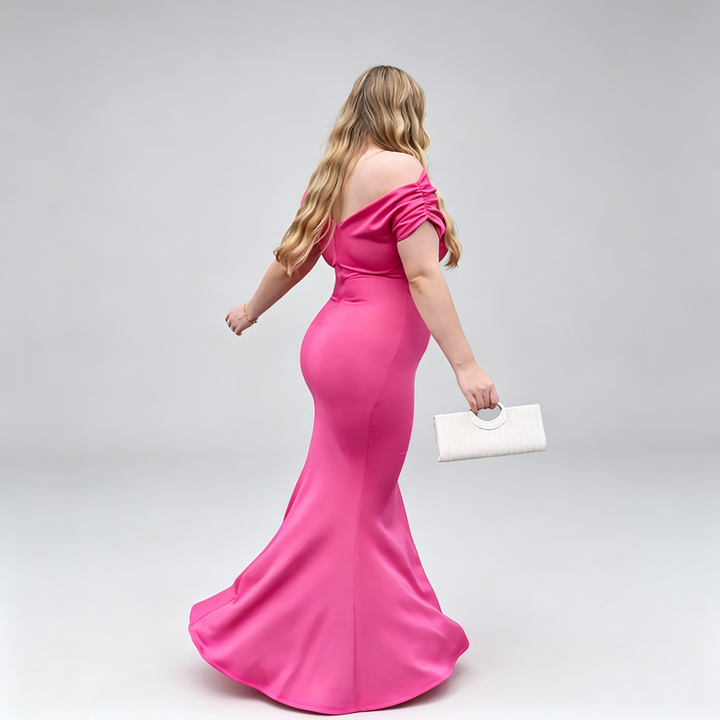 The Elara Draped One-Shoulder Mermaid Gown