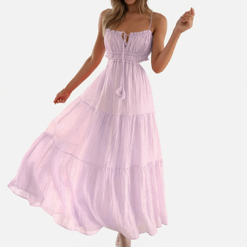 The Elara Cut Out Boho Maxi Dress