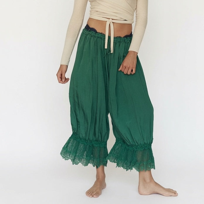 The Elara Vintage Lace Bloomer Pants