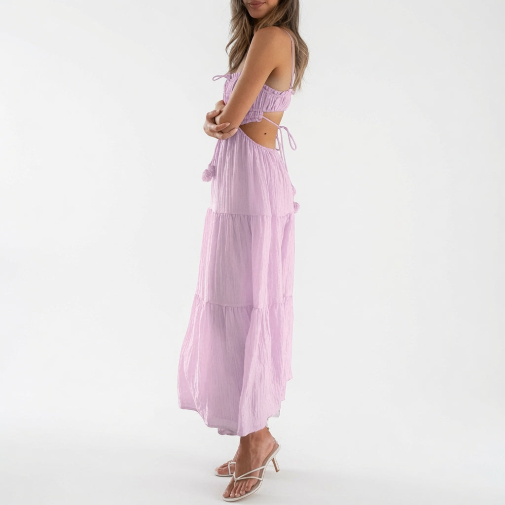 The Elara Cut Out Boho Maxi Dress