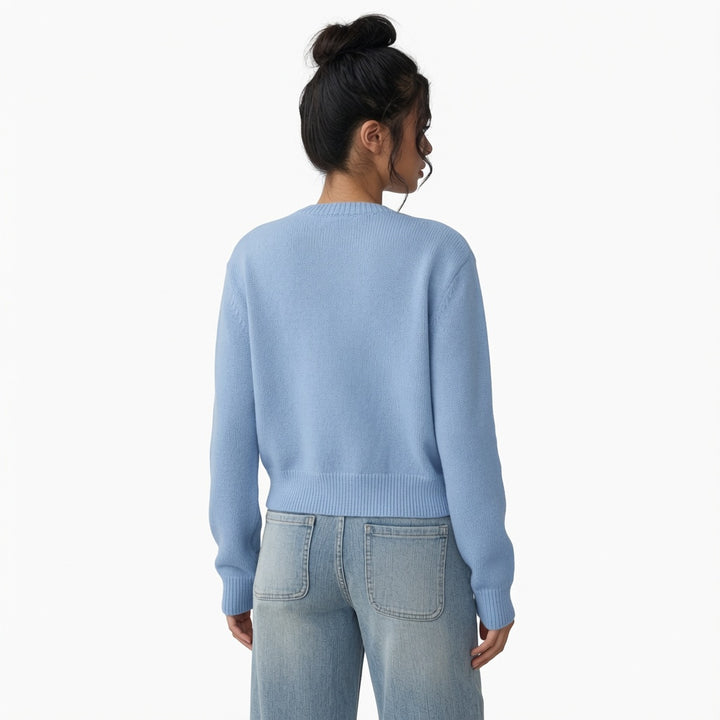 The Elara Lightweight Cropped Button Cardigan