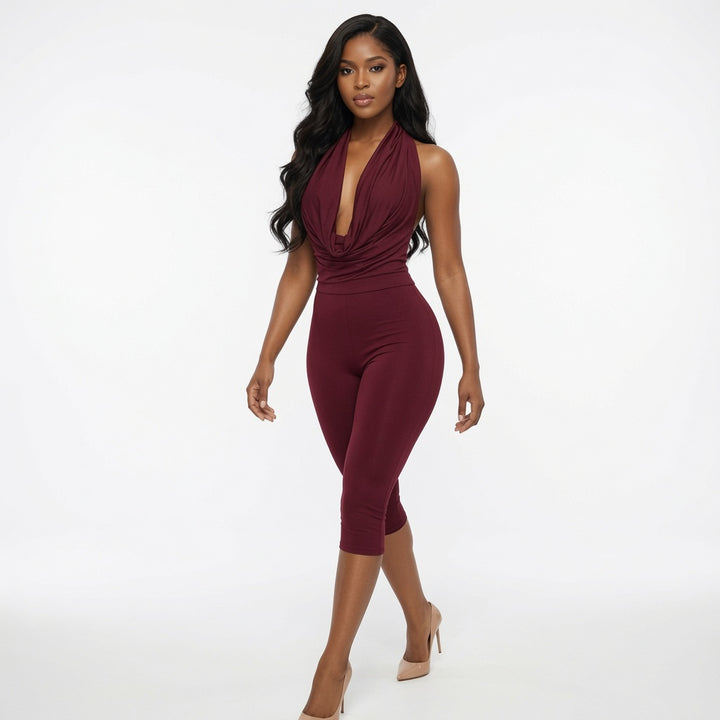 The Elara Backless Milk Silk Jumpsuit