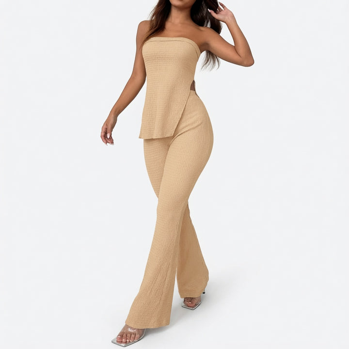 The Elara Contour Strapless Flare Set