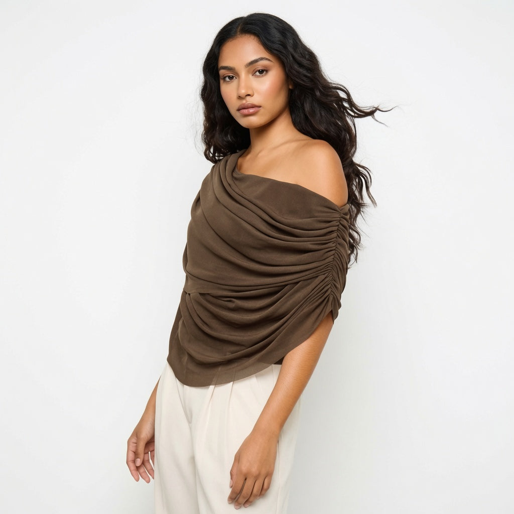 The Elara Draped Elegance Top