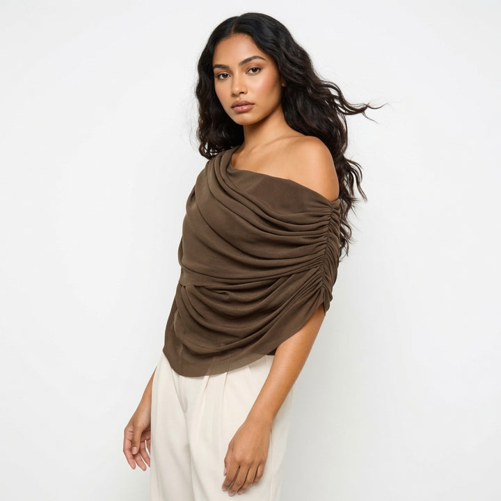 The Elara Draped Elegance Top
