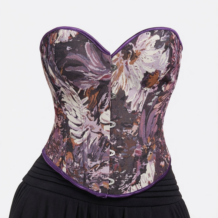 The Elara Oil-Painting Floral Corset Top