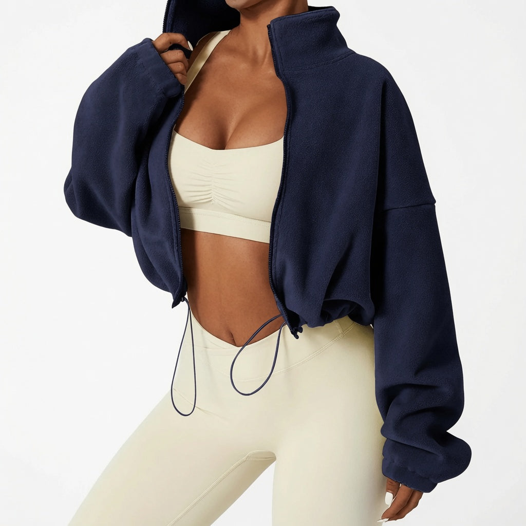The Elara Cozy Polar Fleece Cropped Jacket