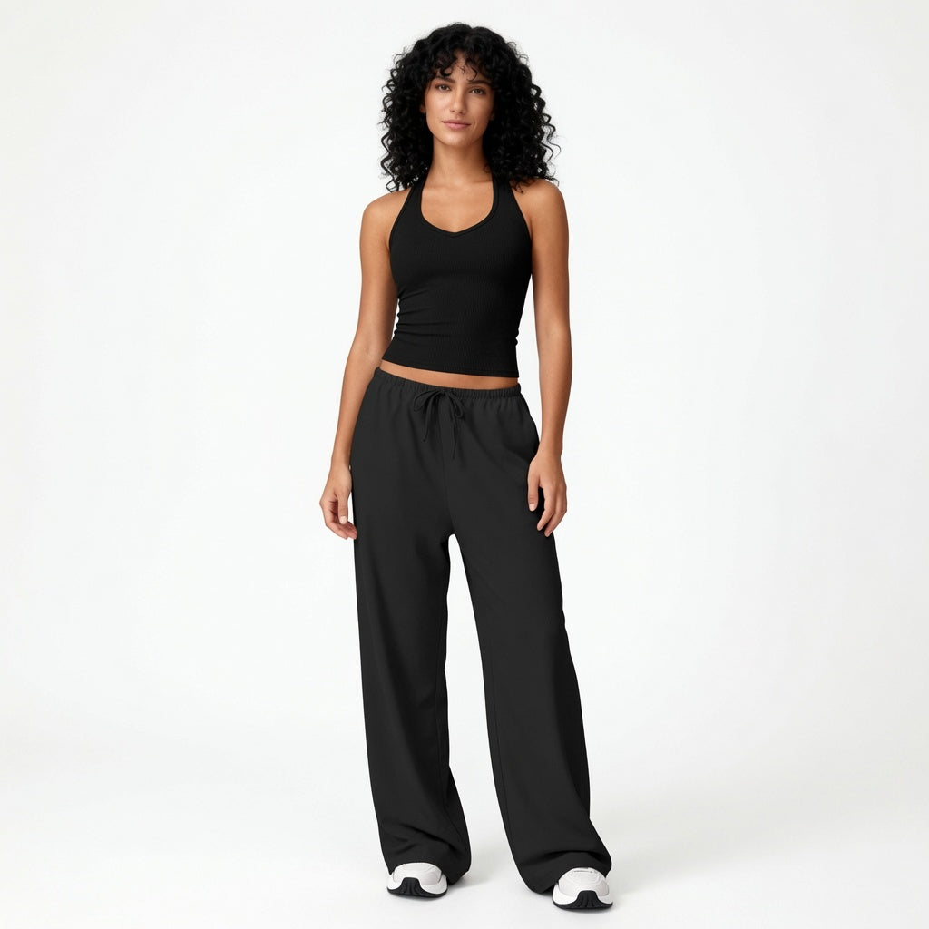 The Elara Strappy Back  Wide-Leg Set