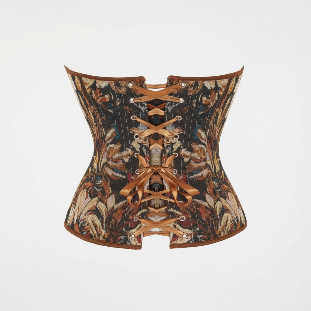The Elara Oil-Painting Floral Corset Top