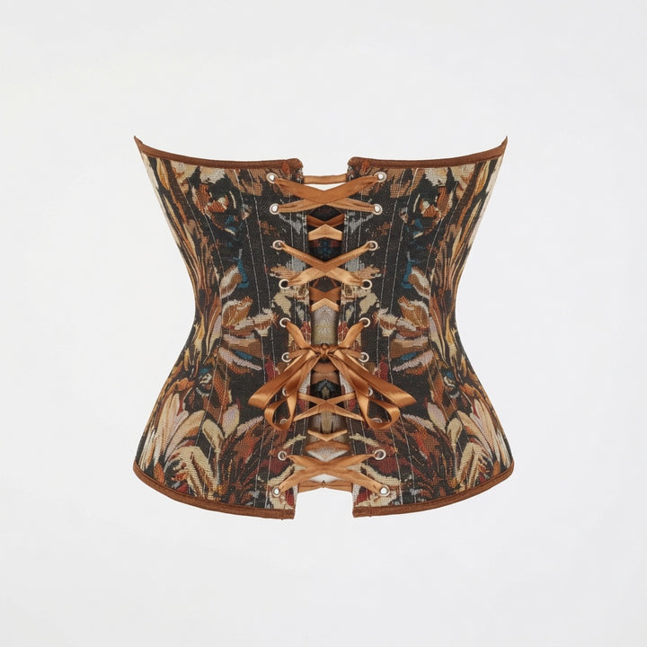 The Elara Oil-Painting Floral Corset Top