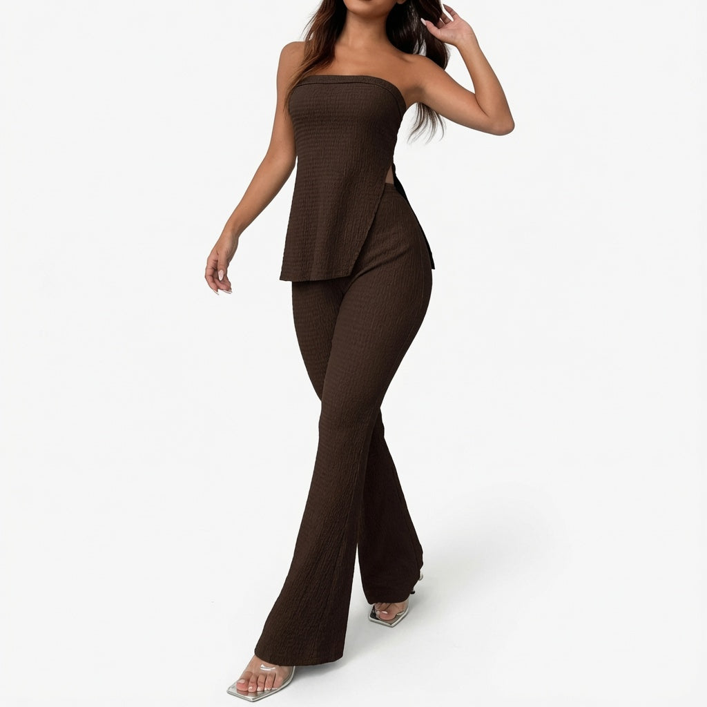 The Elara Contour Strapless Flare Set