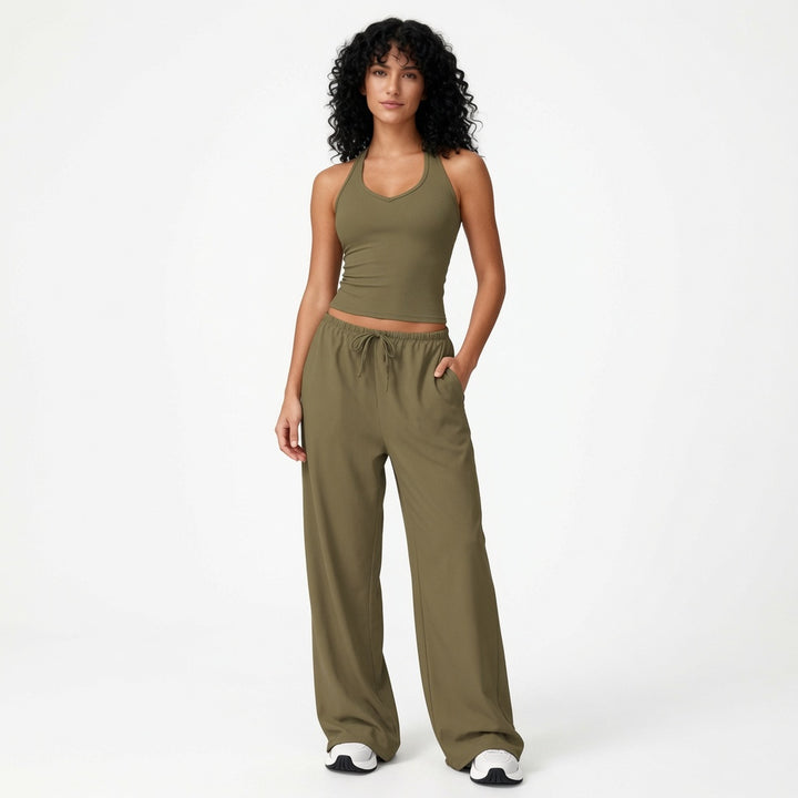 The Elara Strappy Back  Wide-Leg Set