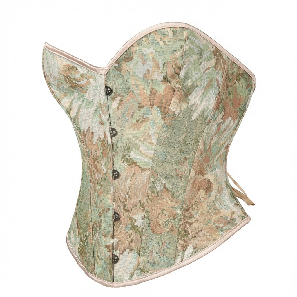 The Elara Oil-Painting Floral Corset Top