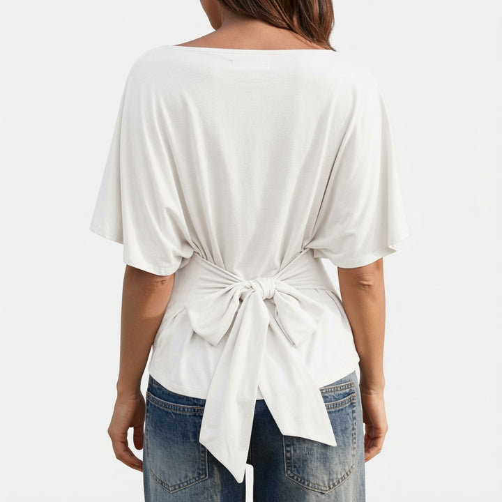 The Elara Tie Back Relaxed Top