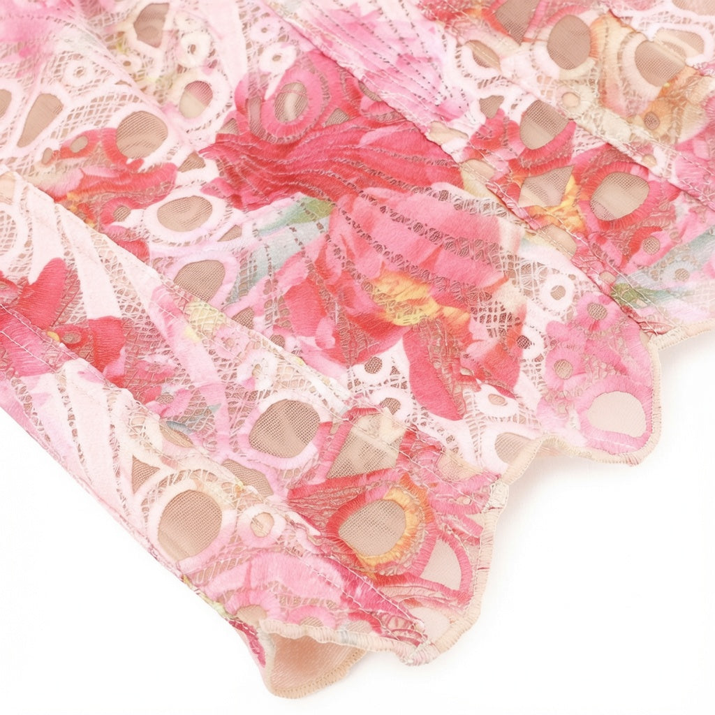 The Elara Floral Lace Corset Tube Top