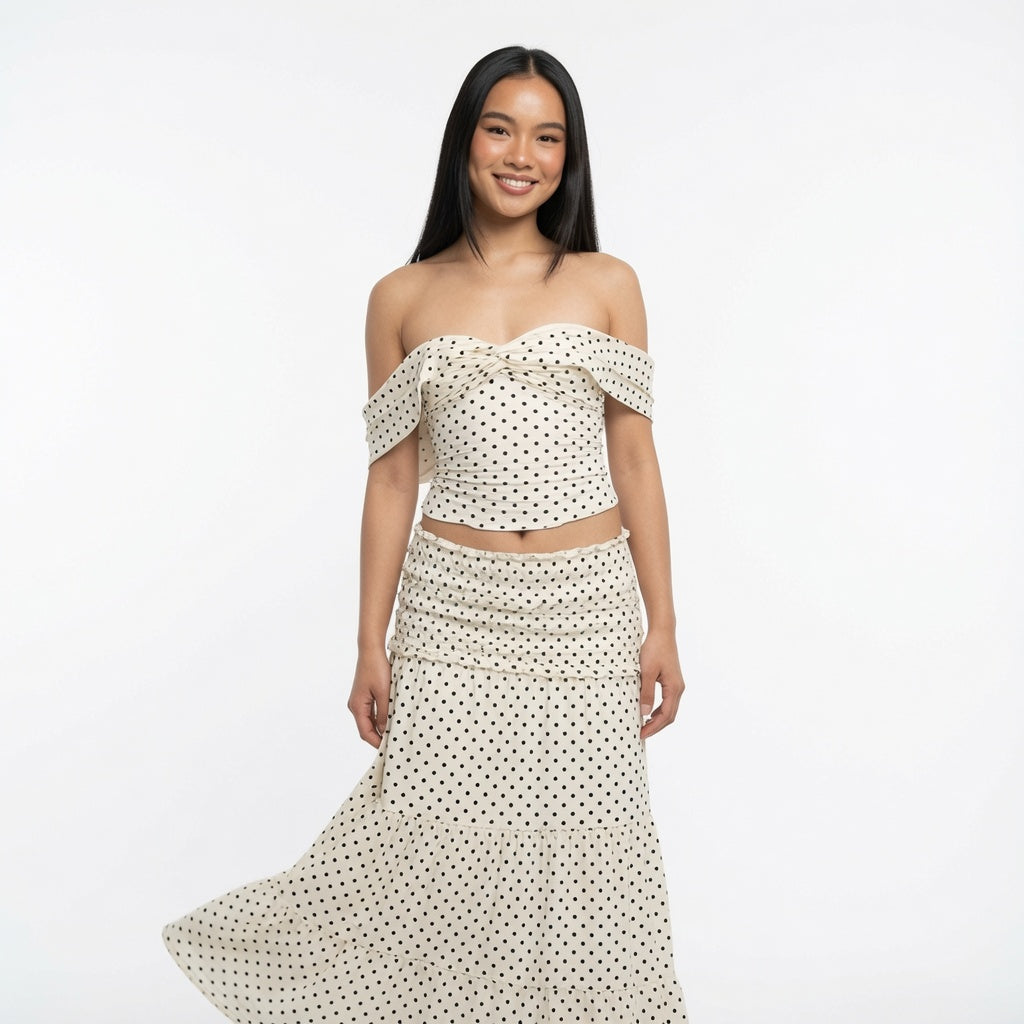 The Elara Riviera Off Shoulder Maxi Set