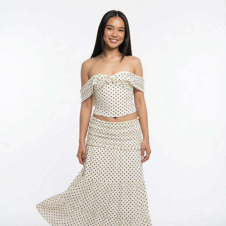 The Elara Riviera Off Shoulder Maxi Set