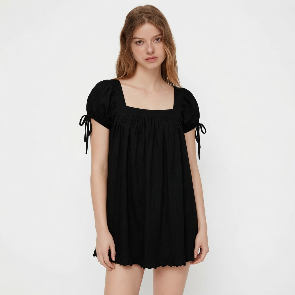 The Elara Romantic Square Neck Top