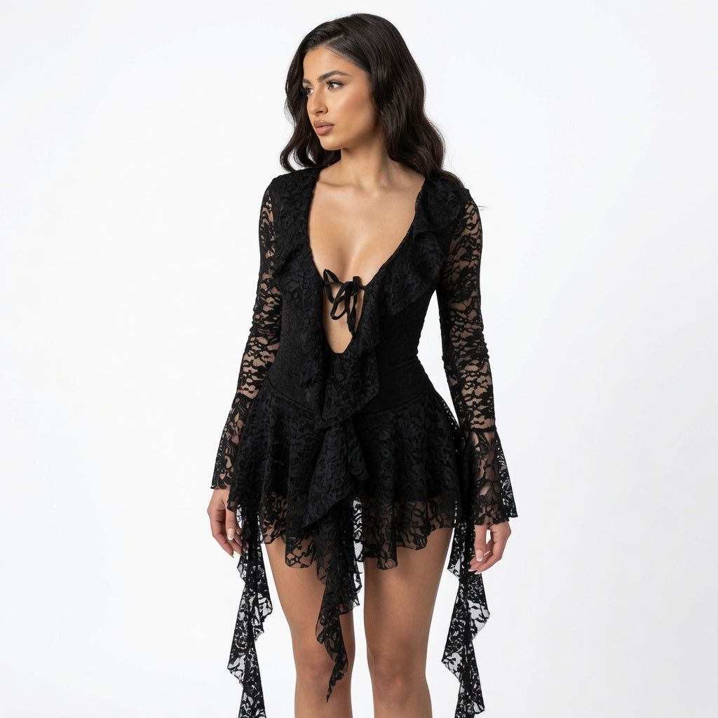The Elara Crochet Lace Romance Dress