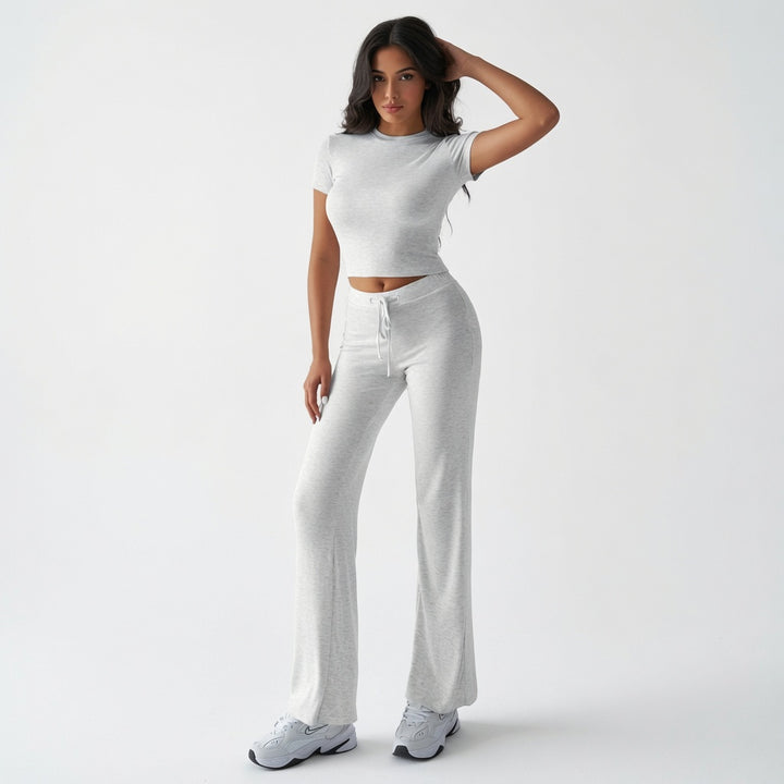 The Elara Soft Stretch Crop &amp; Flare Set