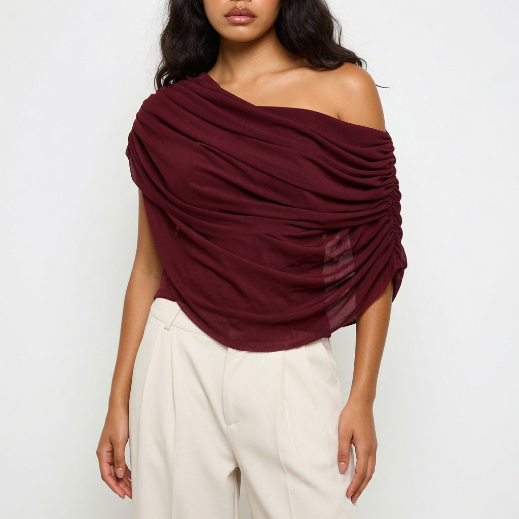 The Elara Draped Elegance Top