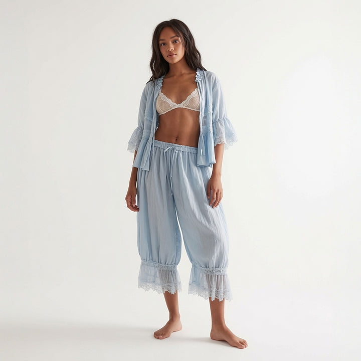 The Elara Vintage Lace Bloomer Pants