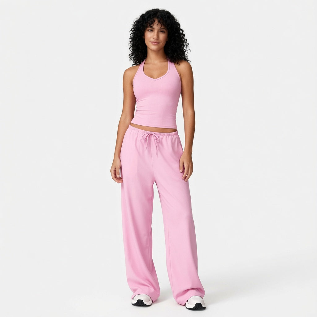 The Elara Strappy Back  Wide-Leg Set