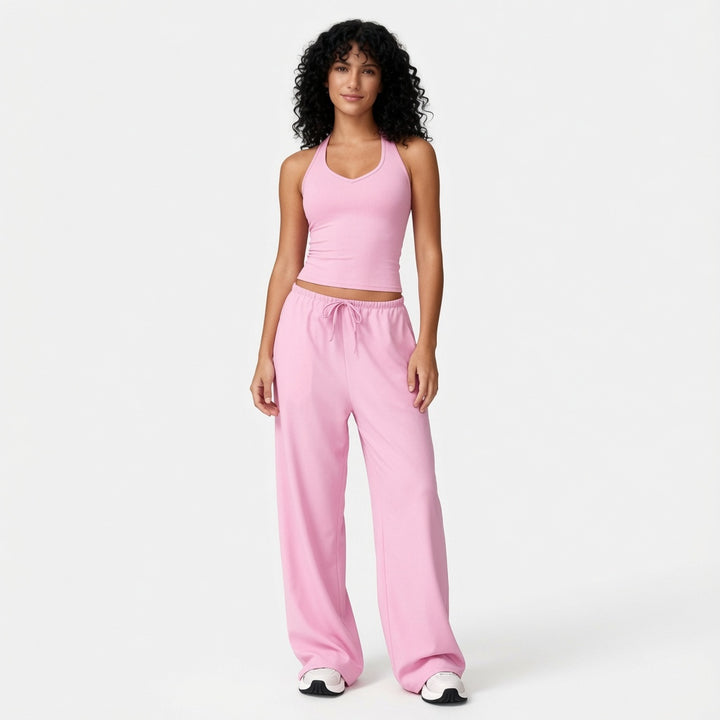 The Elara Strappy Back  Wide-Leg Set