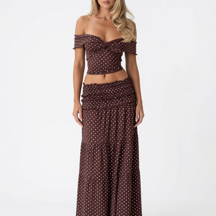 The Elara Riviera Off Shoulder Maxi Set