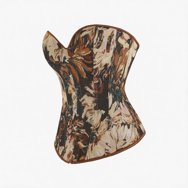 The Elara Oil-Painting Floral Corset Top