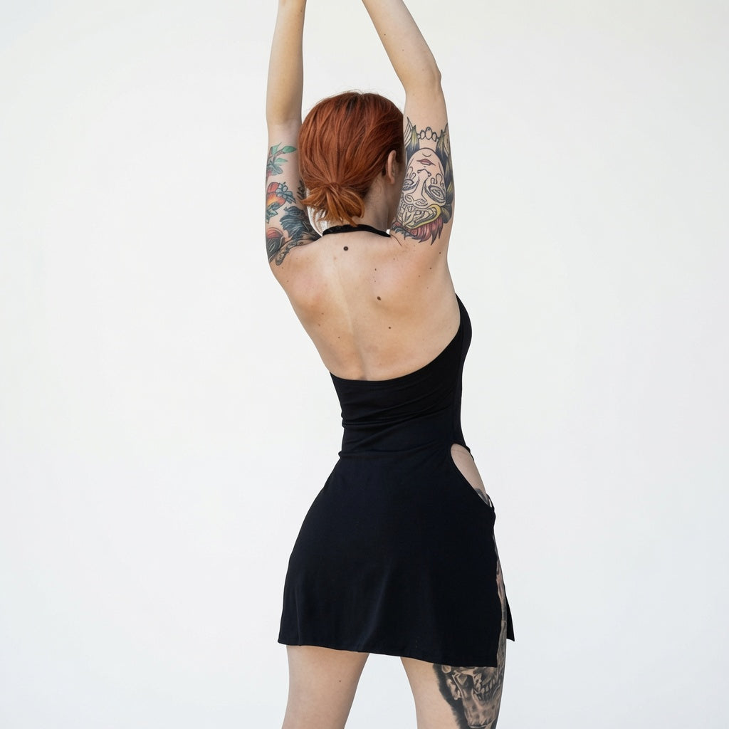 The Elara Sexy Cutout Halter Dress