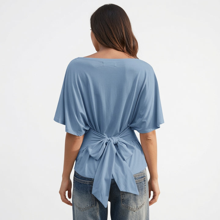 The Elara Tie Back Relaxed Top