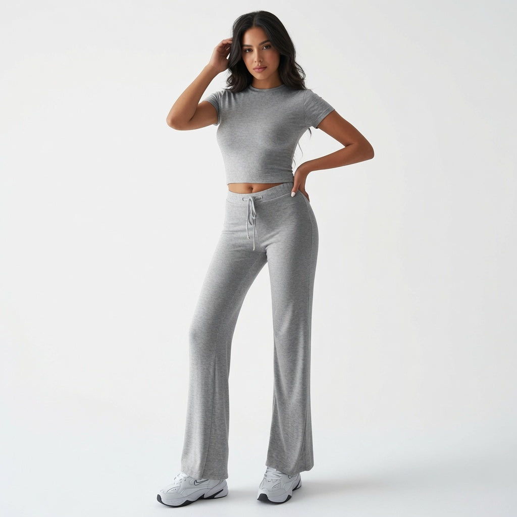 The Elara Soft Stretch Crop &amp; Flare Set