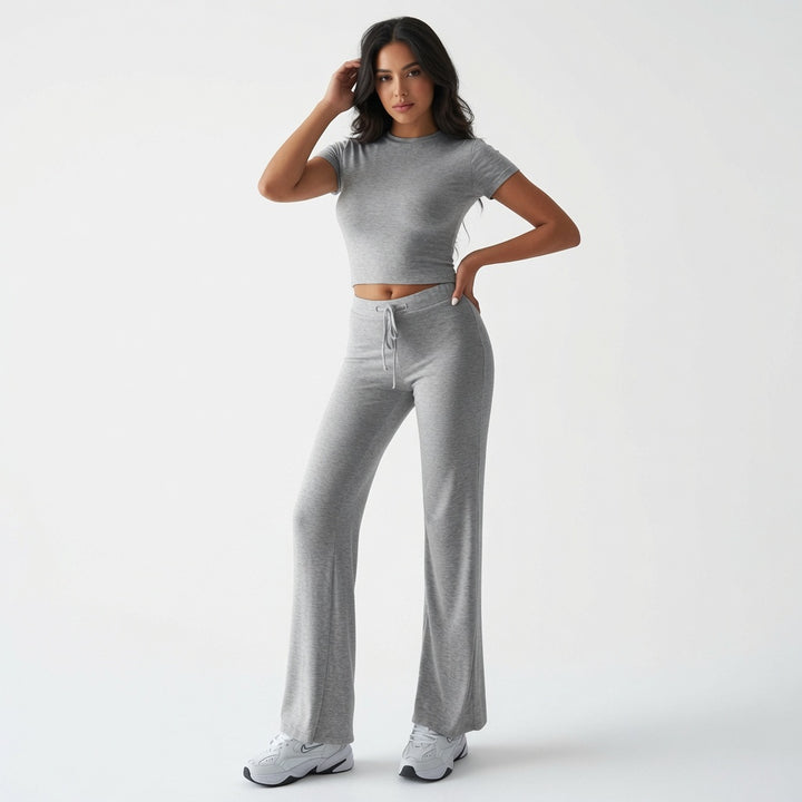 The Elara Soft Stretch Crop &amp; Flare Set