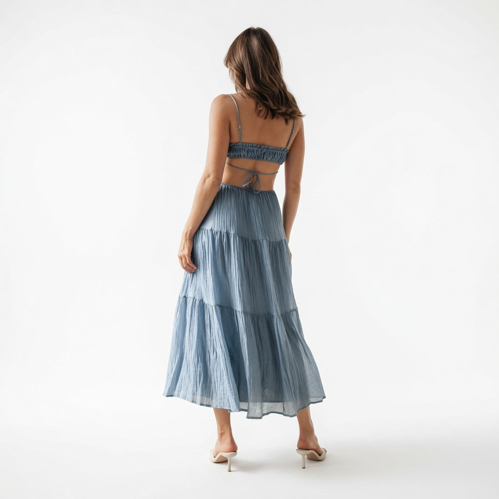 The Elara Cut Out Boho Maxi Dress