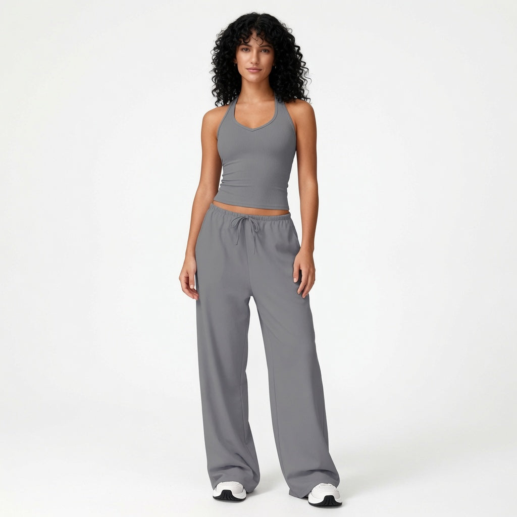 The Elara Strappy Back  Wide-Leg Set