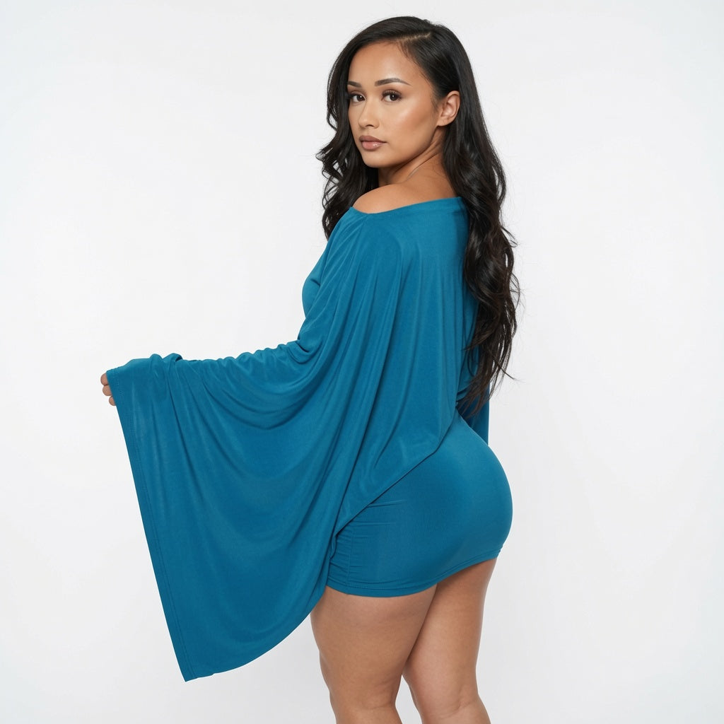 The Elara Off-Shoulder Ruched Mini Dress